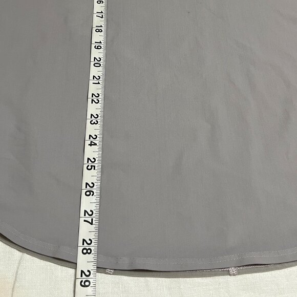 lululemon Gray Sleeveless Tunic Top Size 12 Sheer Mesh Back Lightweight Stretchy - Picture 5 of 7